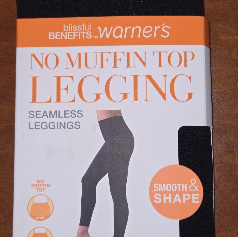 Warners No Muffin Top Black Leggings